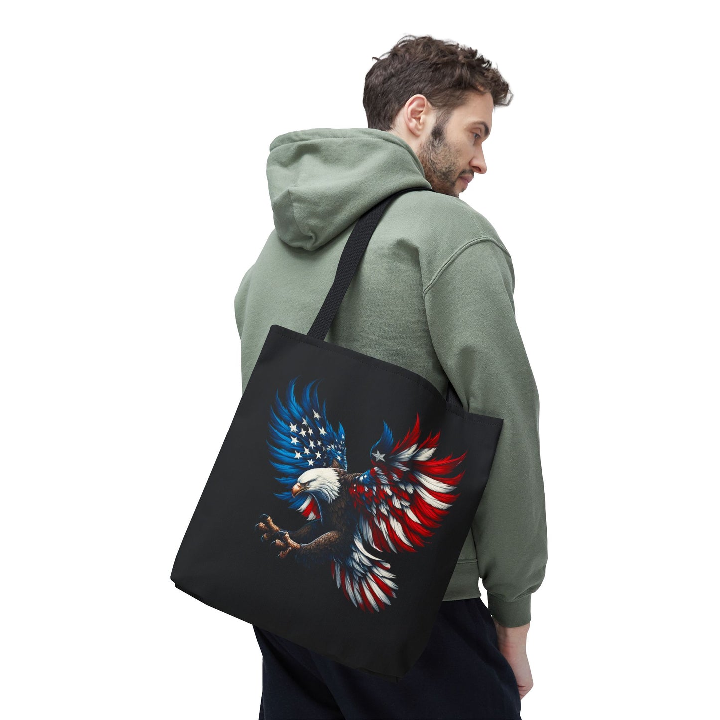 Princess Grace  Patriotic Eagle Tote Bag  Bold American Spirit Design