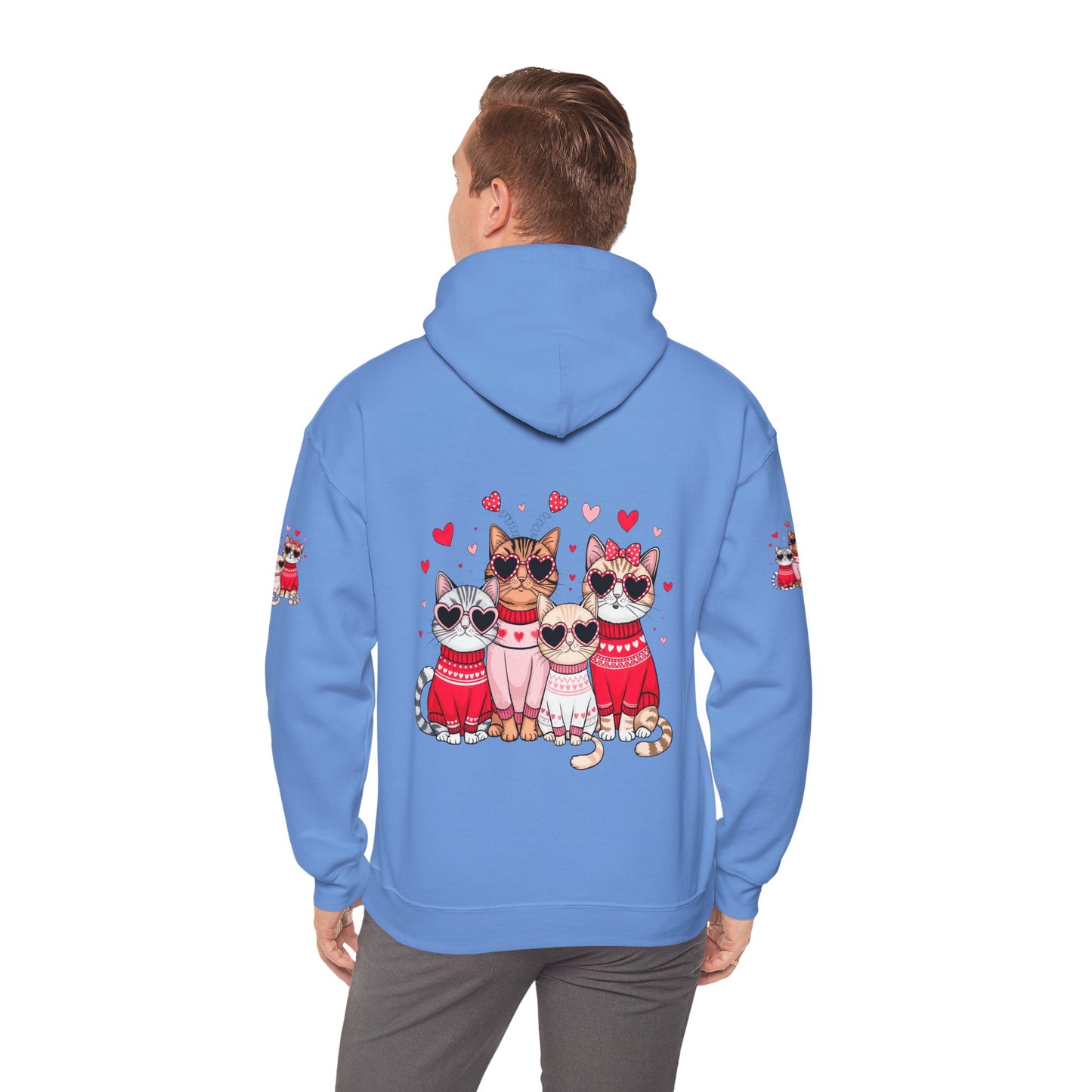 Princess Grace  Cute Cat Lovers Hoodie with Heart Design