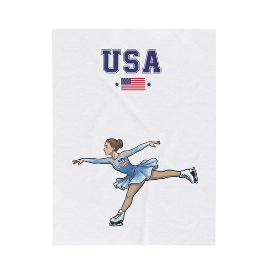Princess Grace  TEAM USA  Velveteen Plush Blanket