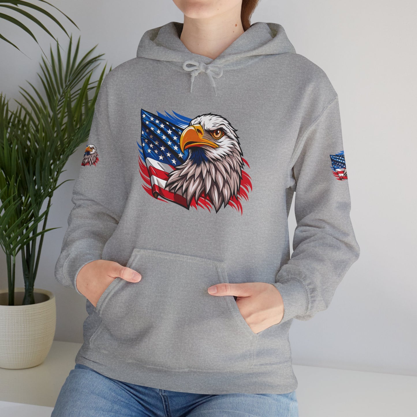 Princess Grace  Patriotic Eagle Unisex Heavy Blend Hoodie