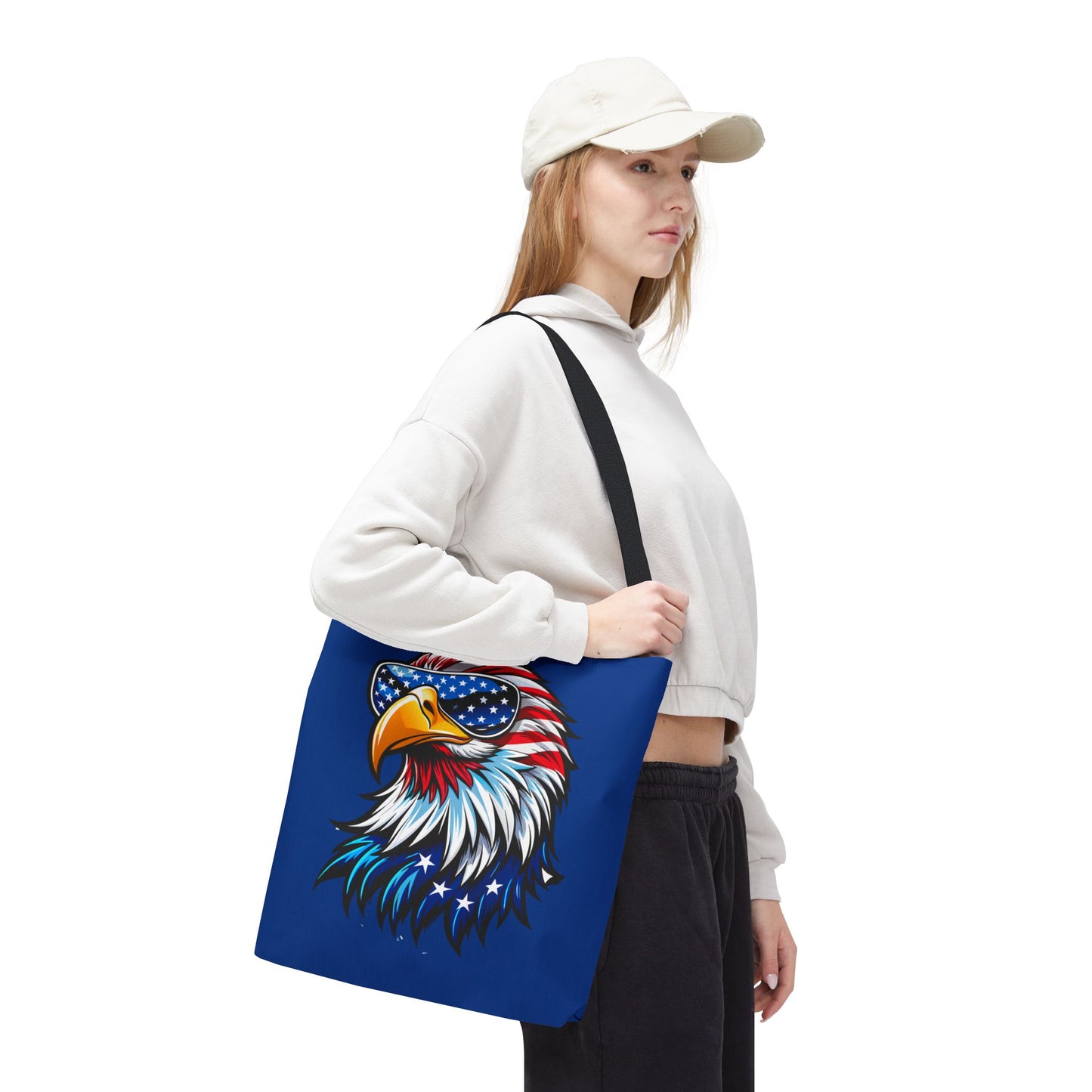 Princess Grace  Patriotic Eagle Tote Bag Stylish American Flag Design for Independence Day & Everyday Use