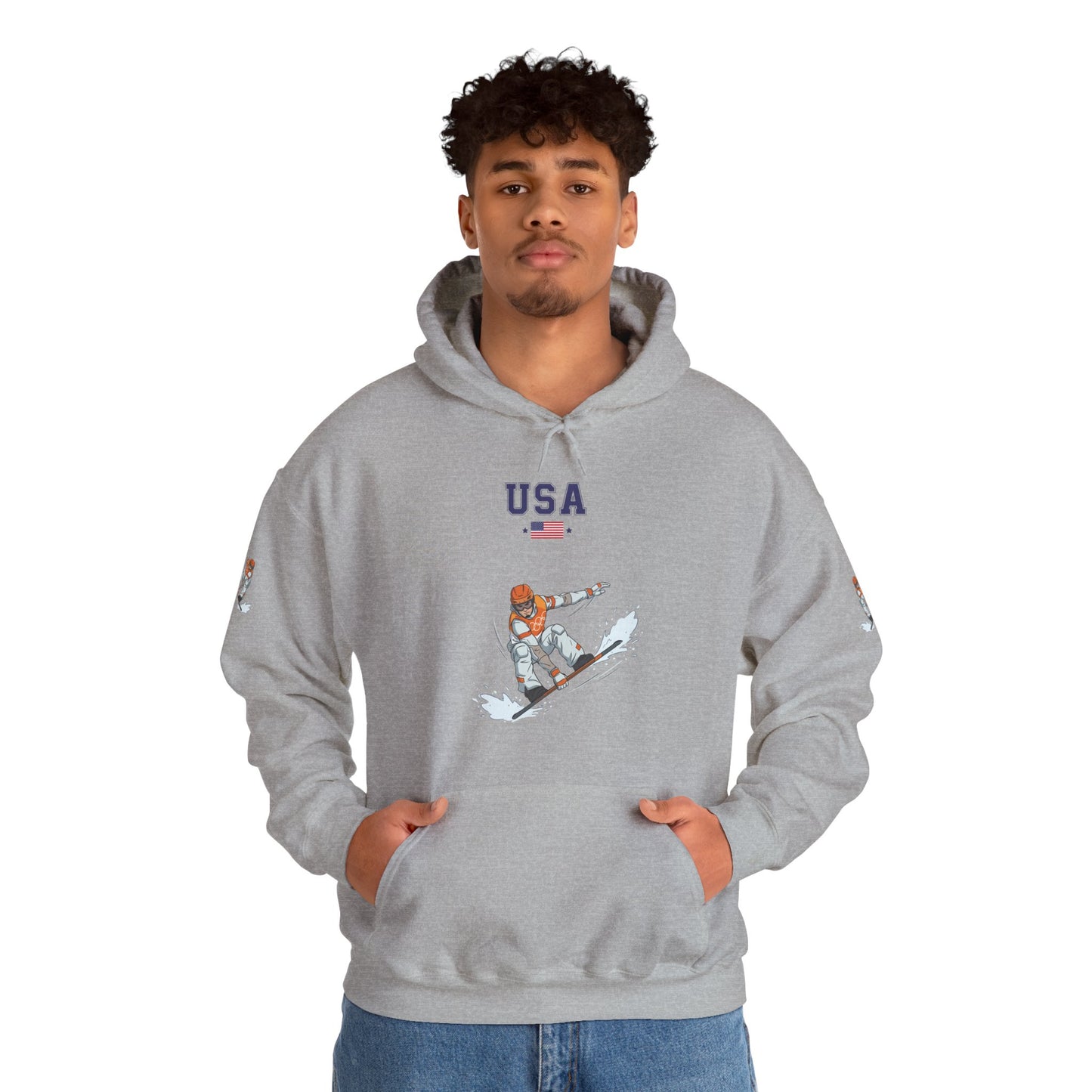 Princess Grace  TEAM USA  Snowboard  Unisex Heavy Blend Hooded Sweatshirt