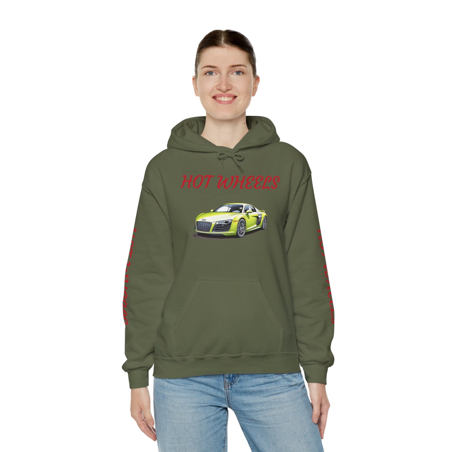 Princess Grace  Hot Wheels Unisex Hooded Sweatshirt Cool Car Design for Auto Enthusiasts