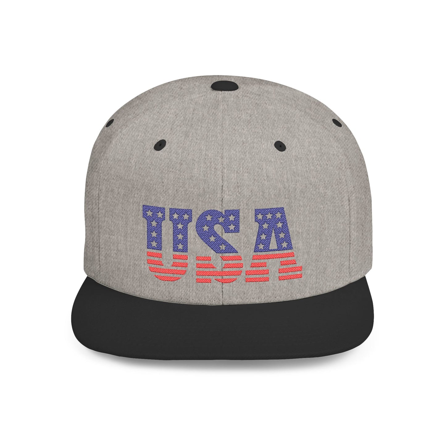Princess Grace  USA Flag Flat Bill Snapback Cap Patriotic Adjustable Hat for Summer Celebrations