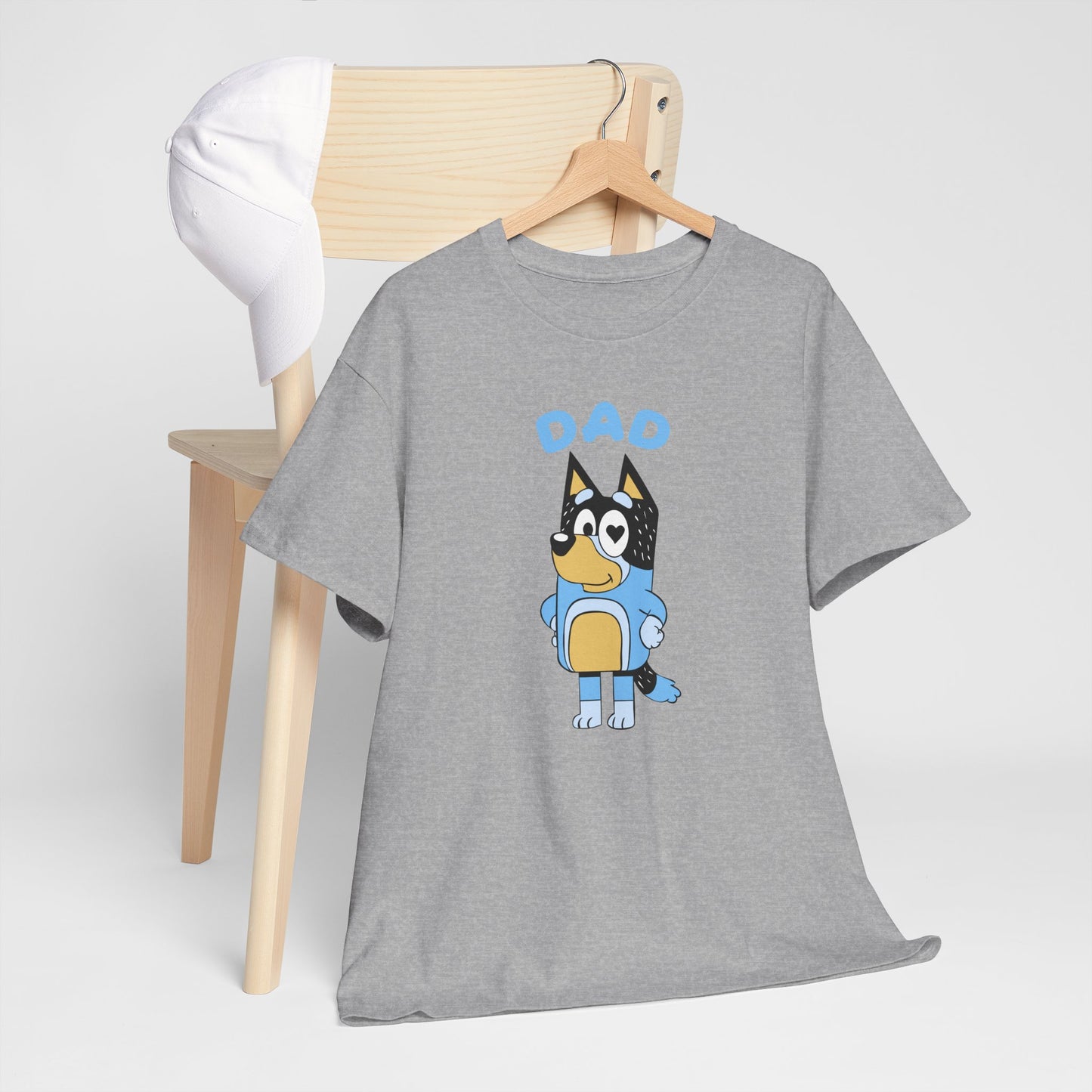 Princess Grace  Bluey Dad Cartoon Graphic Unisex Heavy Cotton Tee