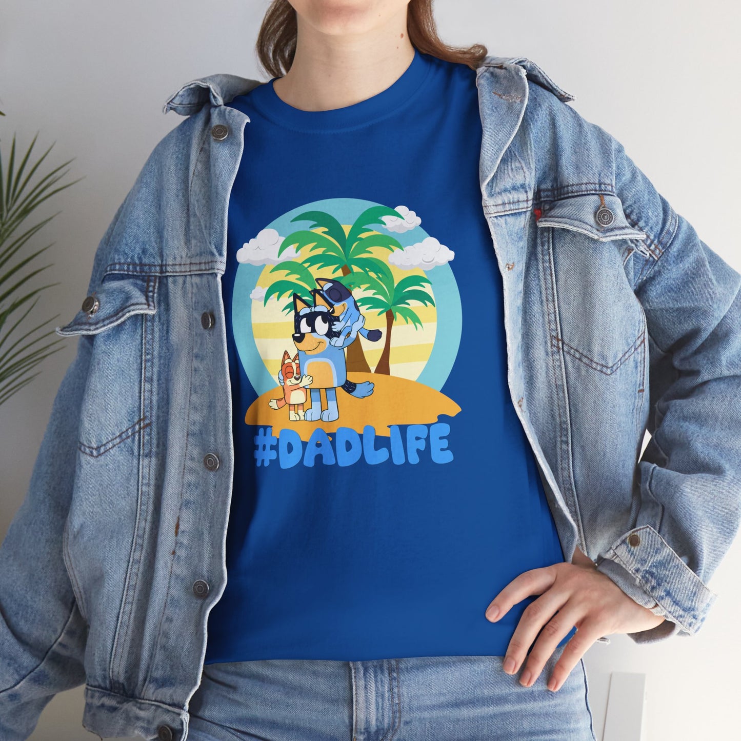 Princess Grace  Bluey  #DadLife Unisex Heavy Cotton Tee  Perfect for Dads Beach Vibes and Everyday Wear