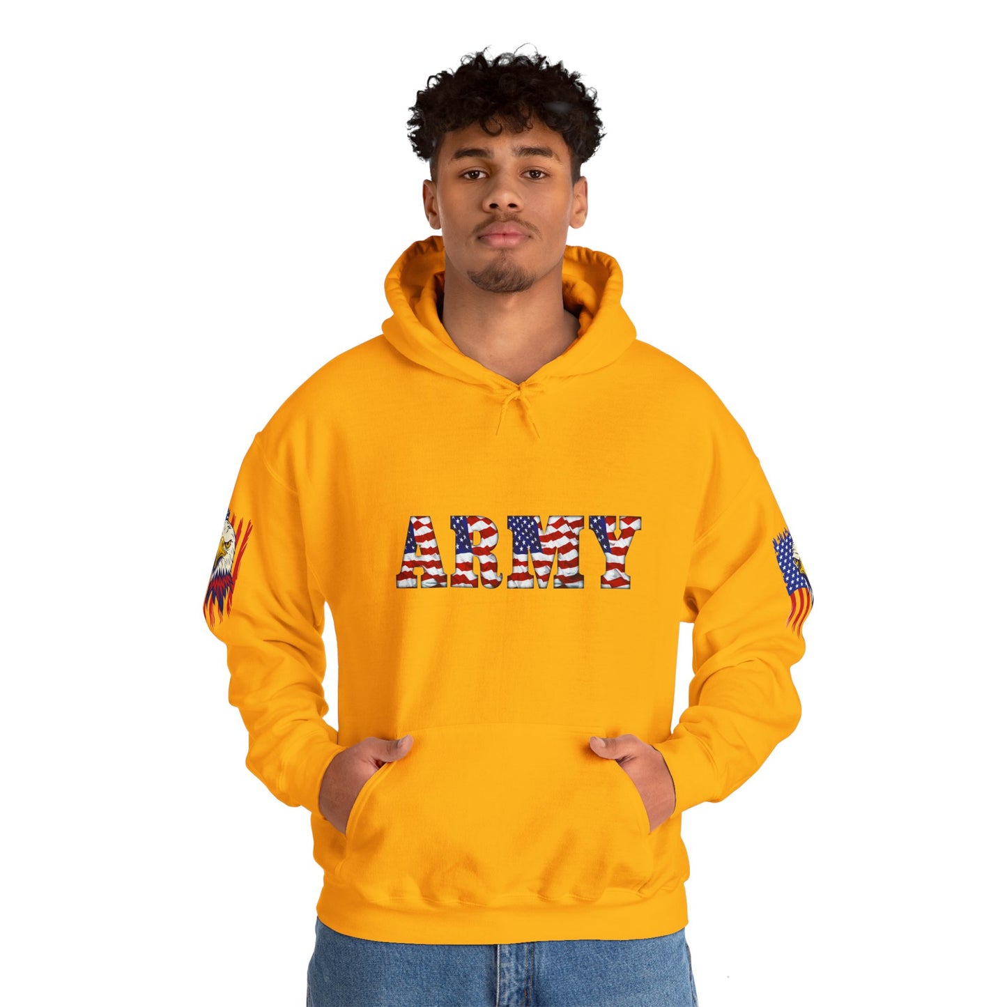 Princess Grace  Patriotic Army Eagle Hoodie  Unisex Heavy Blend Sweatshirt