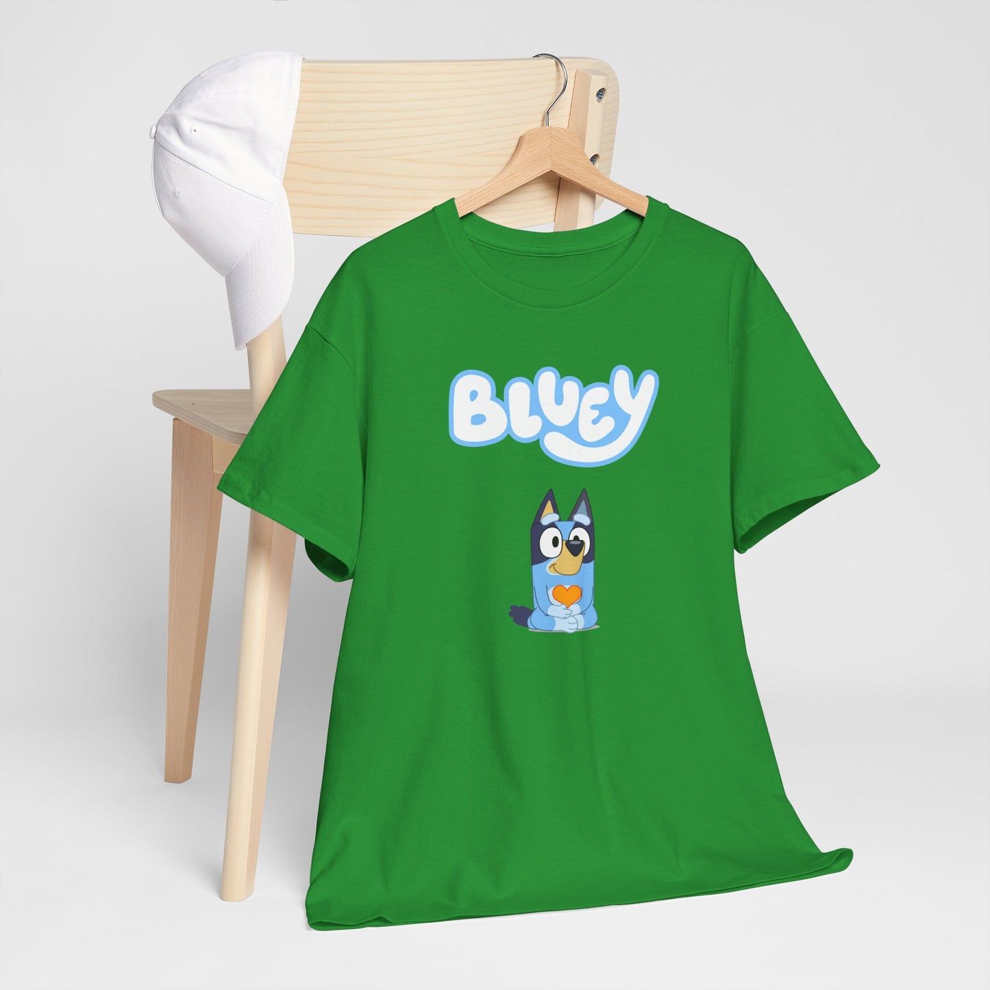 Princess Grace  Bluey Unisex Heavy Cotton Tee  Comfortable Cartoon T-Shirt for Kids and Adults