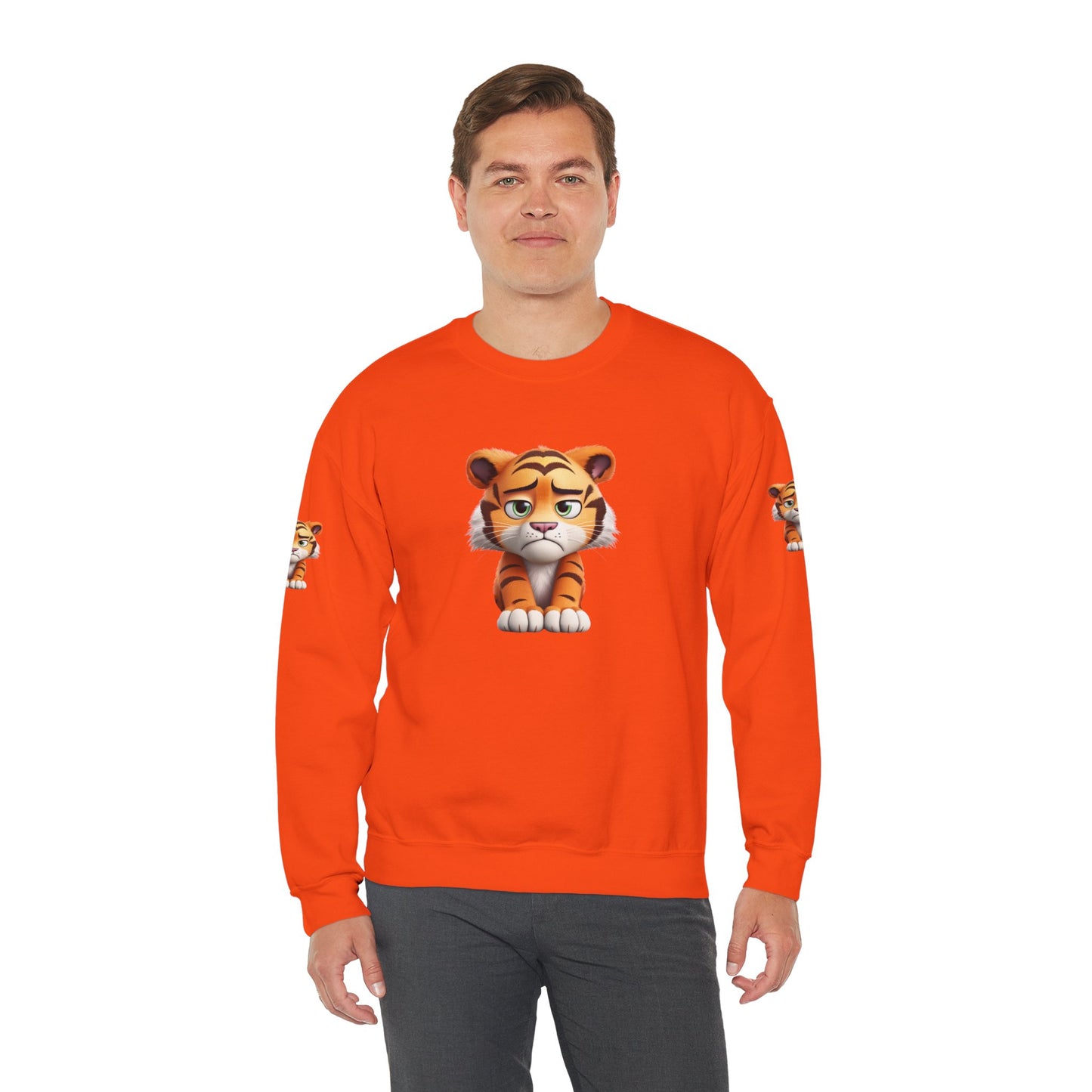 Princess Grace  Cute Tiger Graphic Unisex Crewneck Sweatshirt