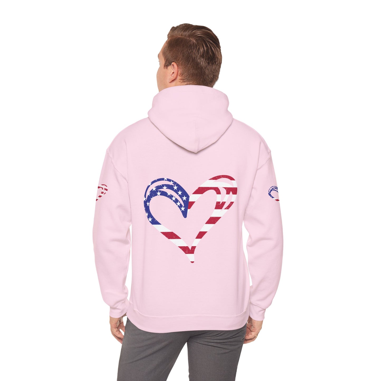 Princess Grace  Patriotic Heart Unisex Hoodie  Comfortable Heavy Blend Sweatshirt for Independence Day and Everyday Wear