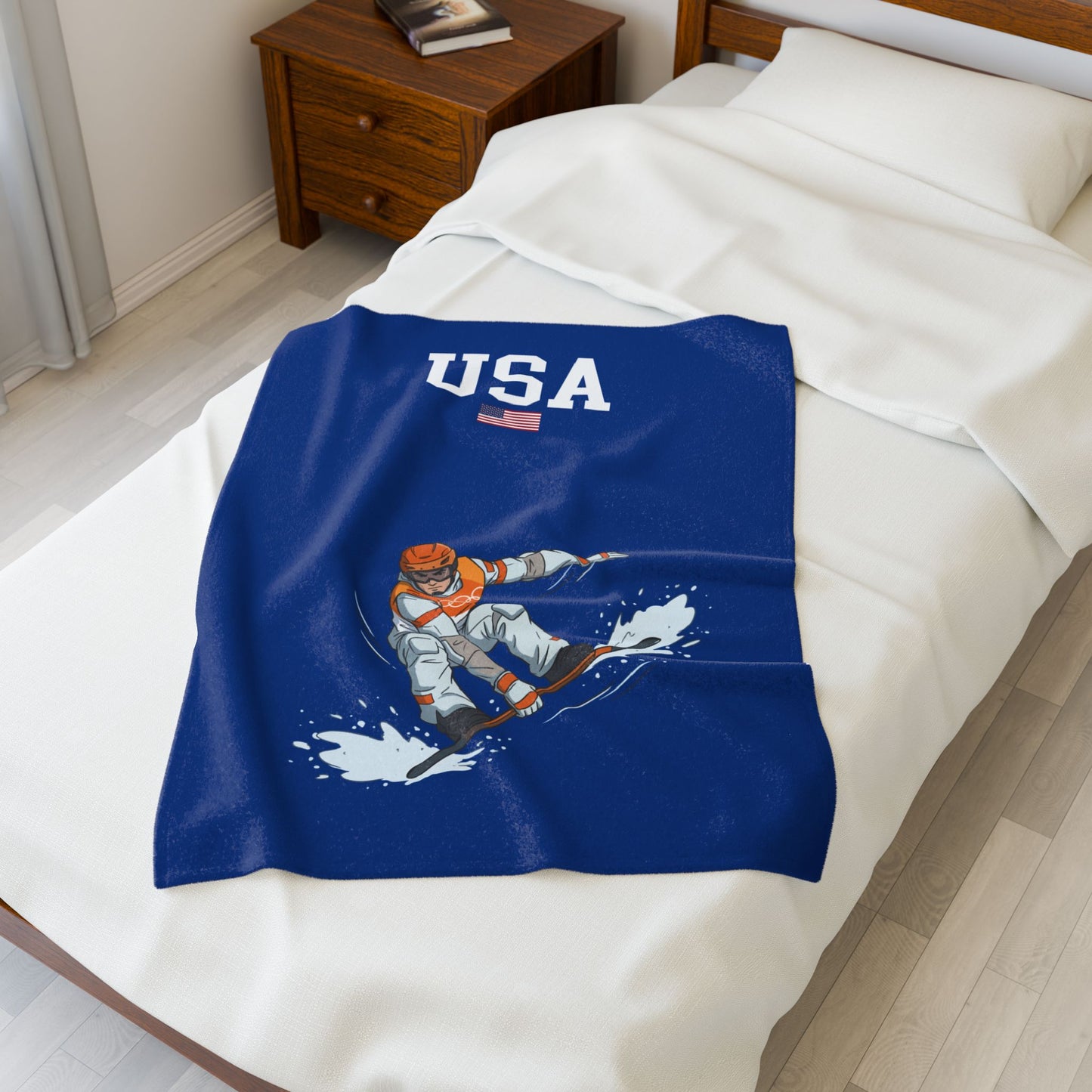 Princess Grace  TEAM USA  Velveteen Plush Blanket