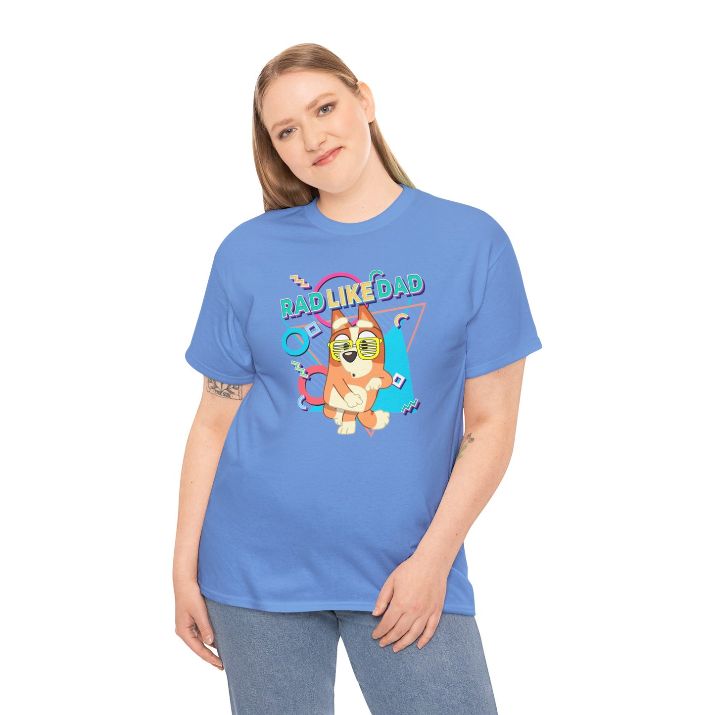 Princess Grace Bluer Rad Like Dad Fun Unisex Heavy Cotton Tee Graphic Tee for Everyday Wear and Gifts