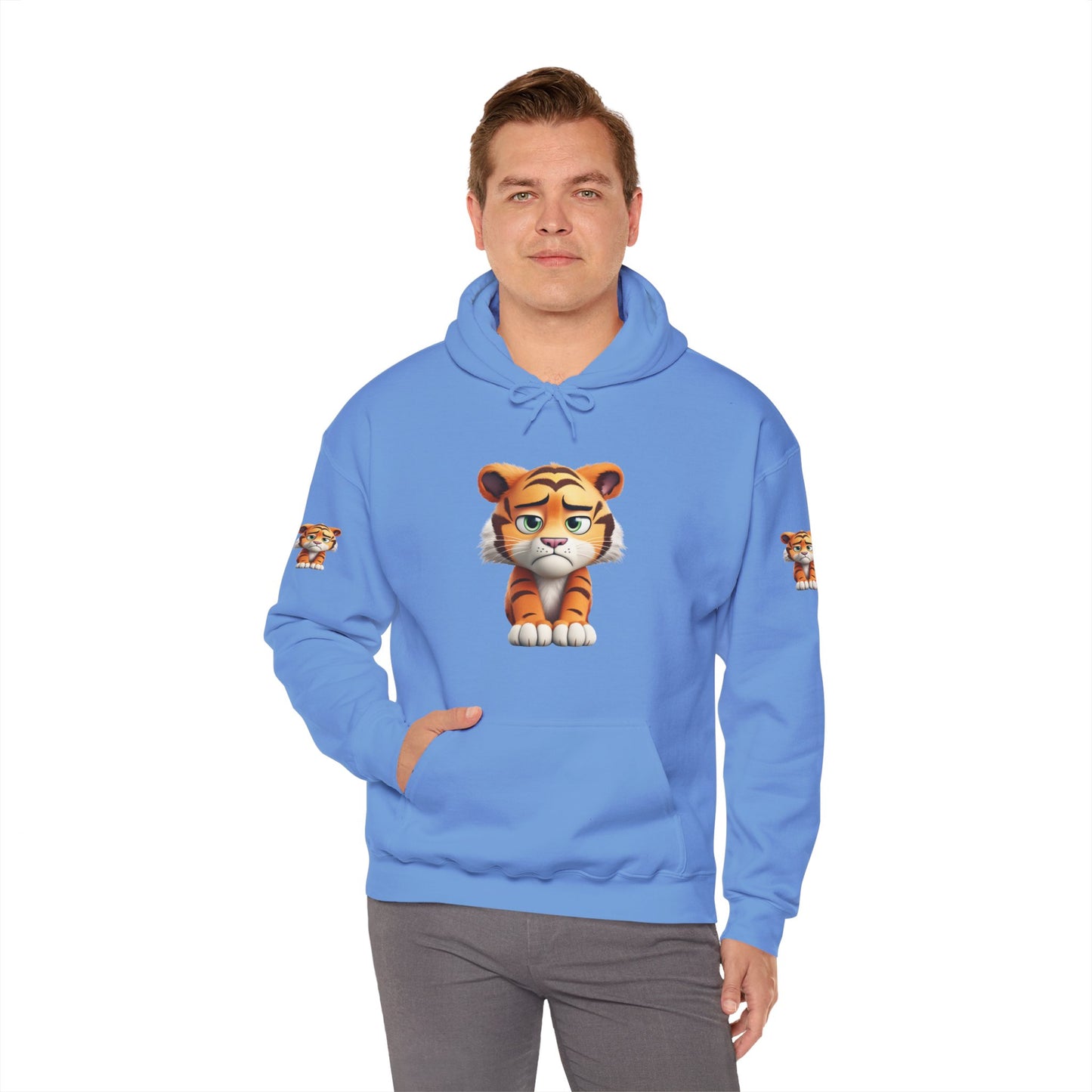 Princess Grace  Playful Tiger Graphic Hoodie  Unisex Heavy Blend Sweatshirt for Kids and Adults