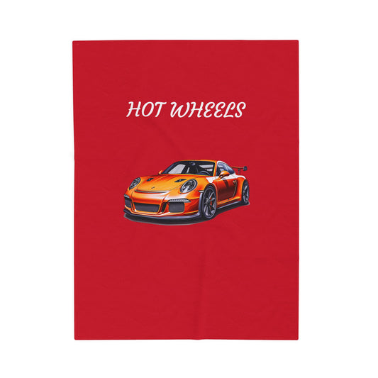 Princess Grace  Hot Wheels Velveteen Plush Blanket  Cozy Car Themed Throw for Kids and Car Enthusiasts