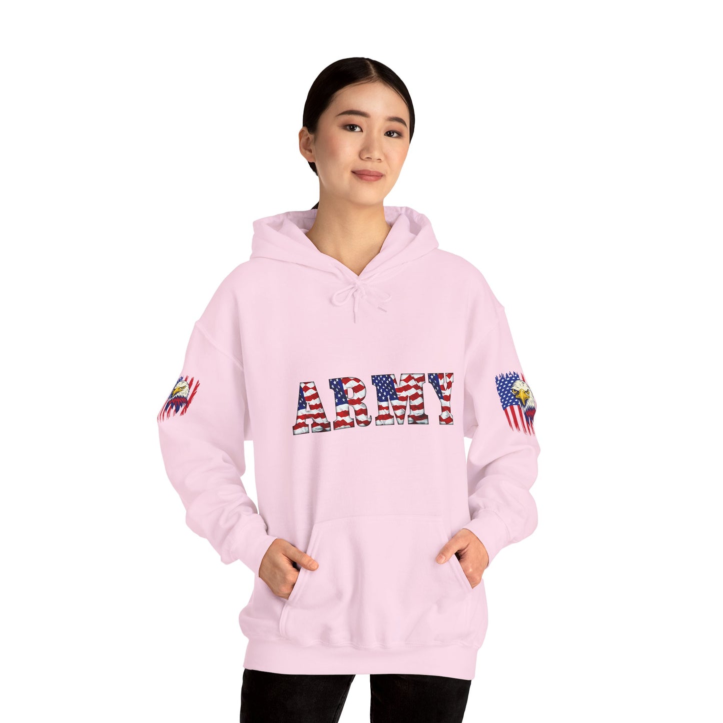 Princess Grace  Patriotic Army Eagle Hoodie  Unisex Heavy Blend Sweatshirt