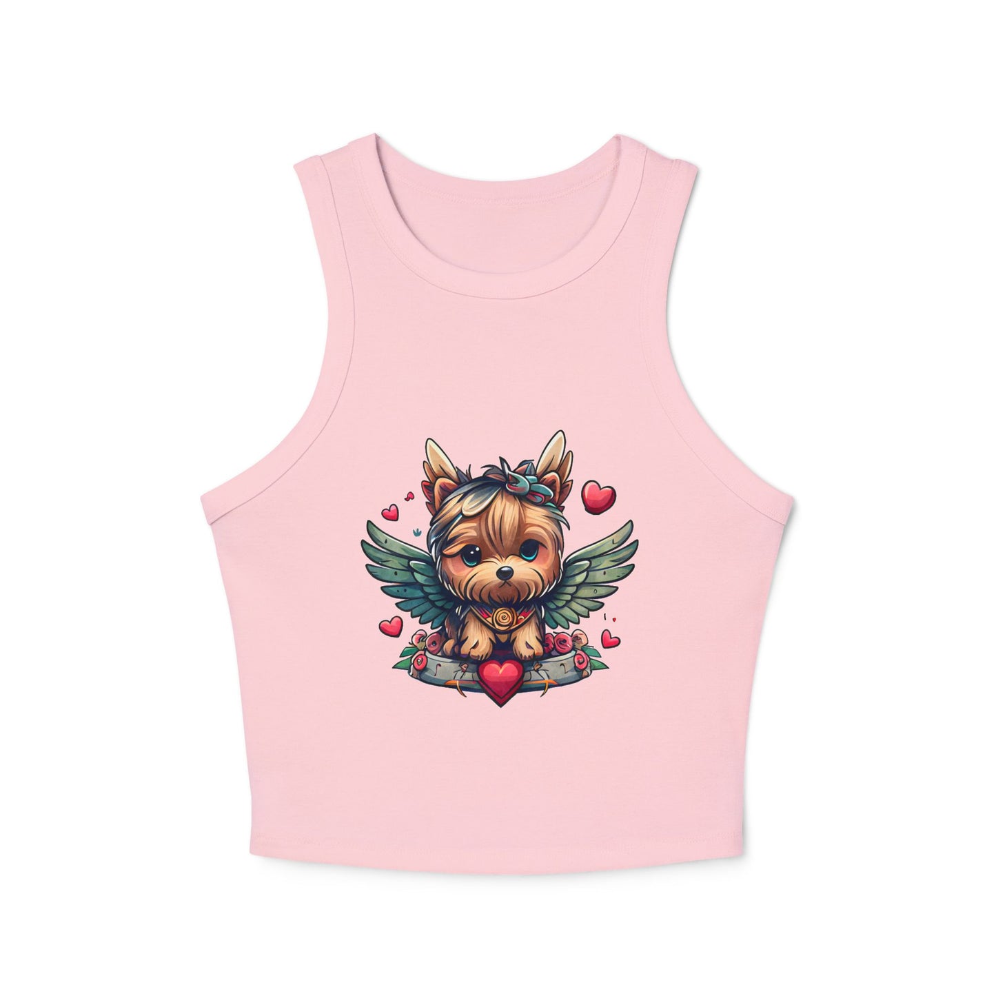 Princess Grace  Cute Puppy Graphic Racerback Tank Top for Dog Lovers