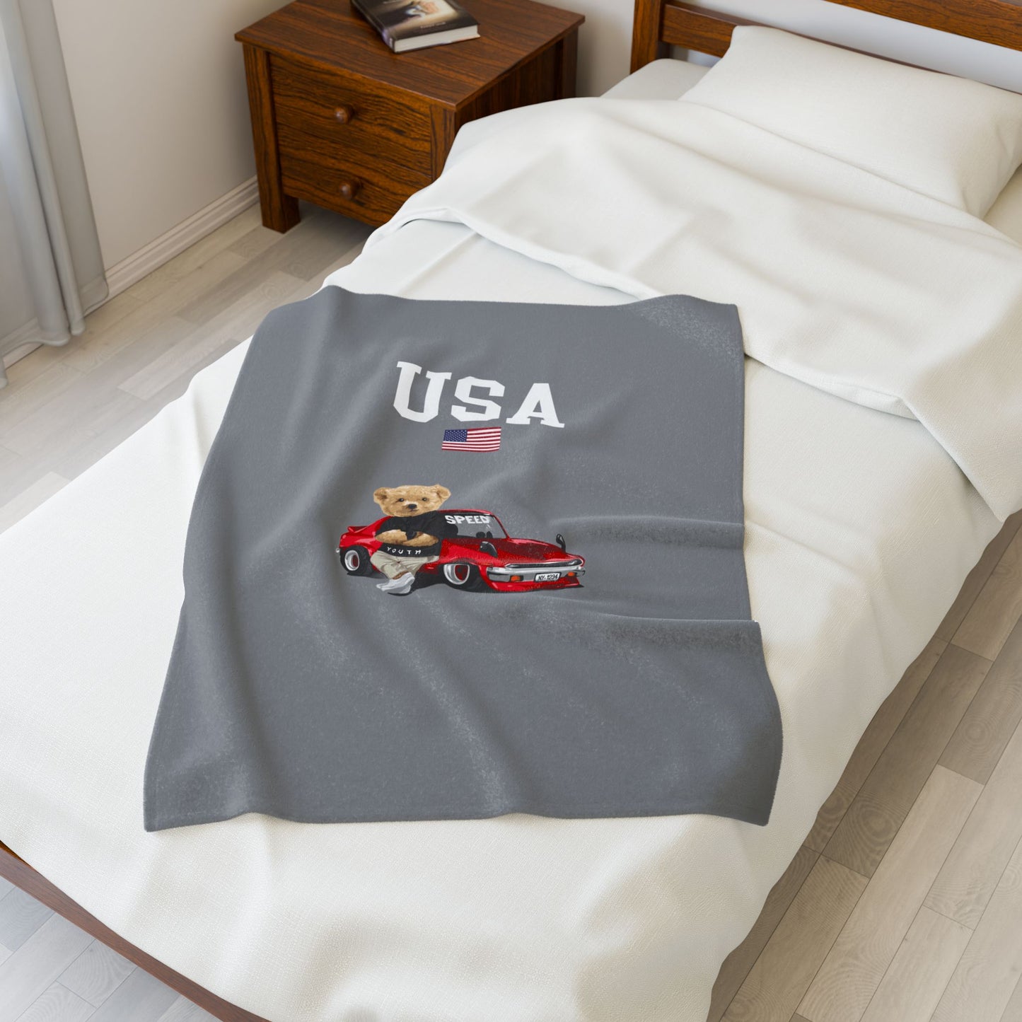 Princess Grace  TEAM USA  Velveteen Plush Blanket