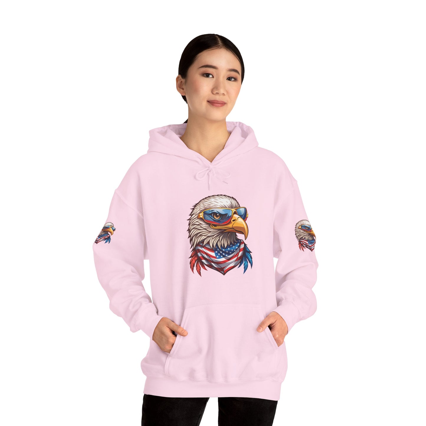 Princess Grace  Patriotic American Eagle Hoodie  Unisex Heavy Blend Sweatshirt