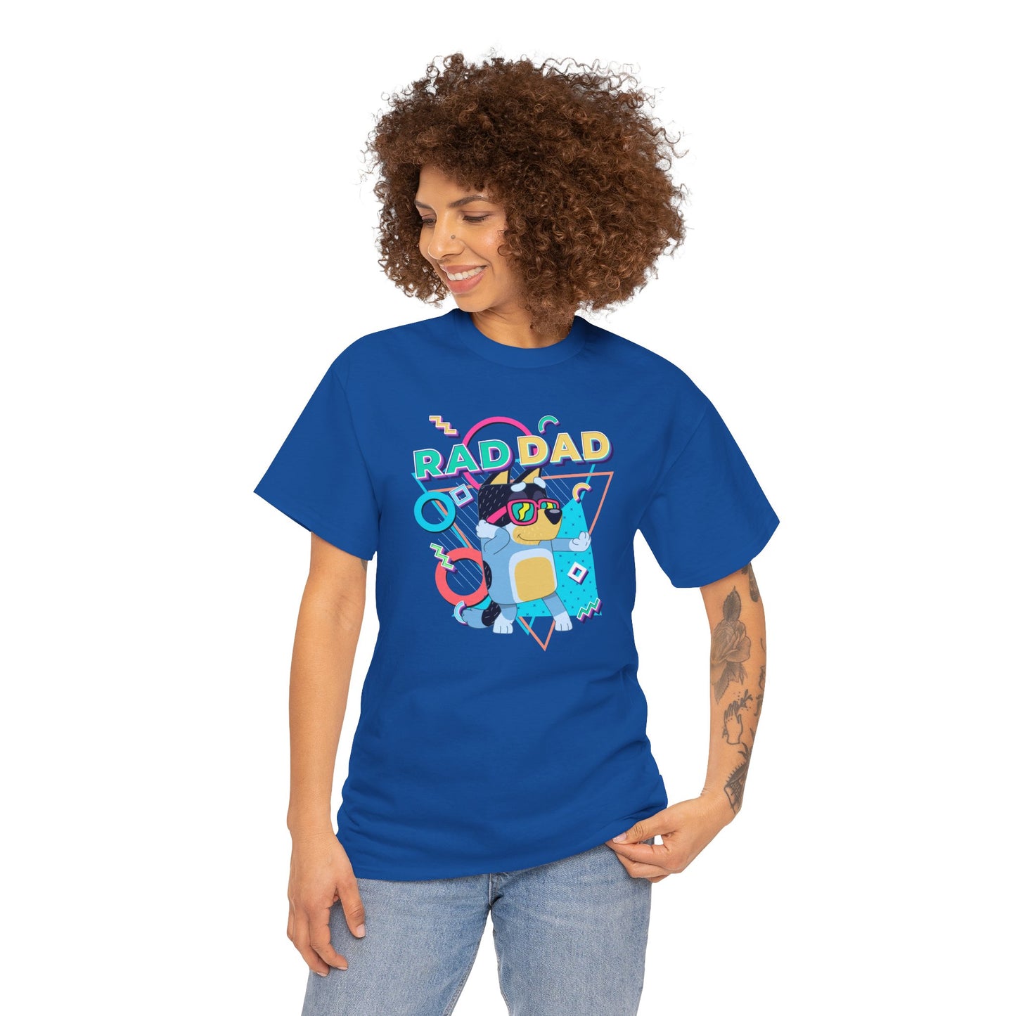 Princess Grace  Bluey  Funny Rad dad Unisex Heavy Cotton Tee  Perfect Gift for Cool Dads