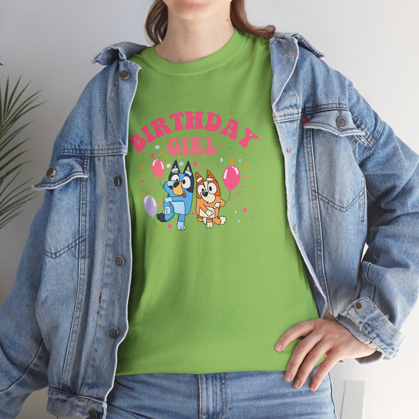 Princess Grace  Bluey  Birthday Girl Unisex Heavy Cotton Tee  Fun Party Attire for Celebrations