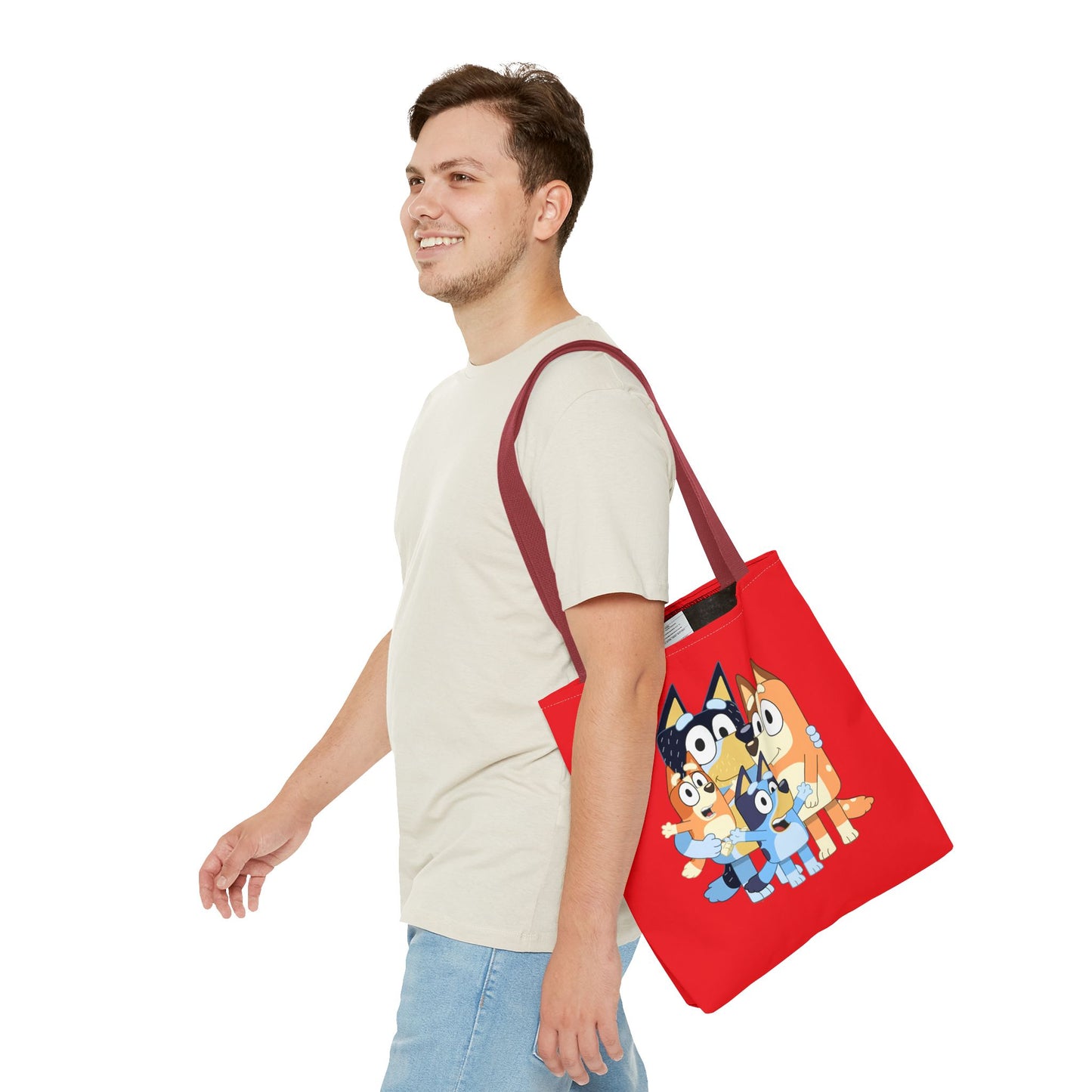 Princess Grace  Colorful Cartoon Family Tote Bag Ideal for Kids and Family Outings