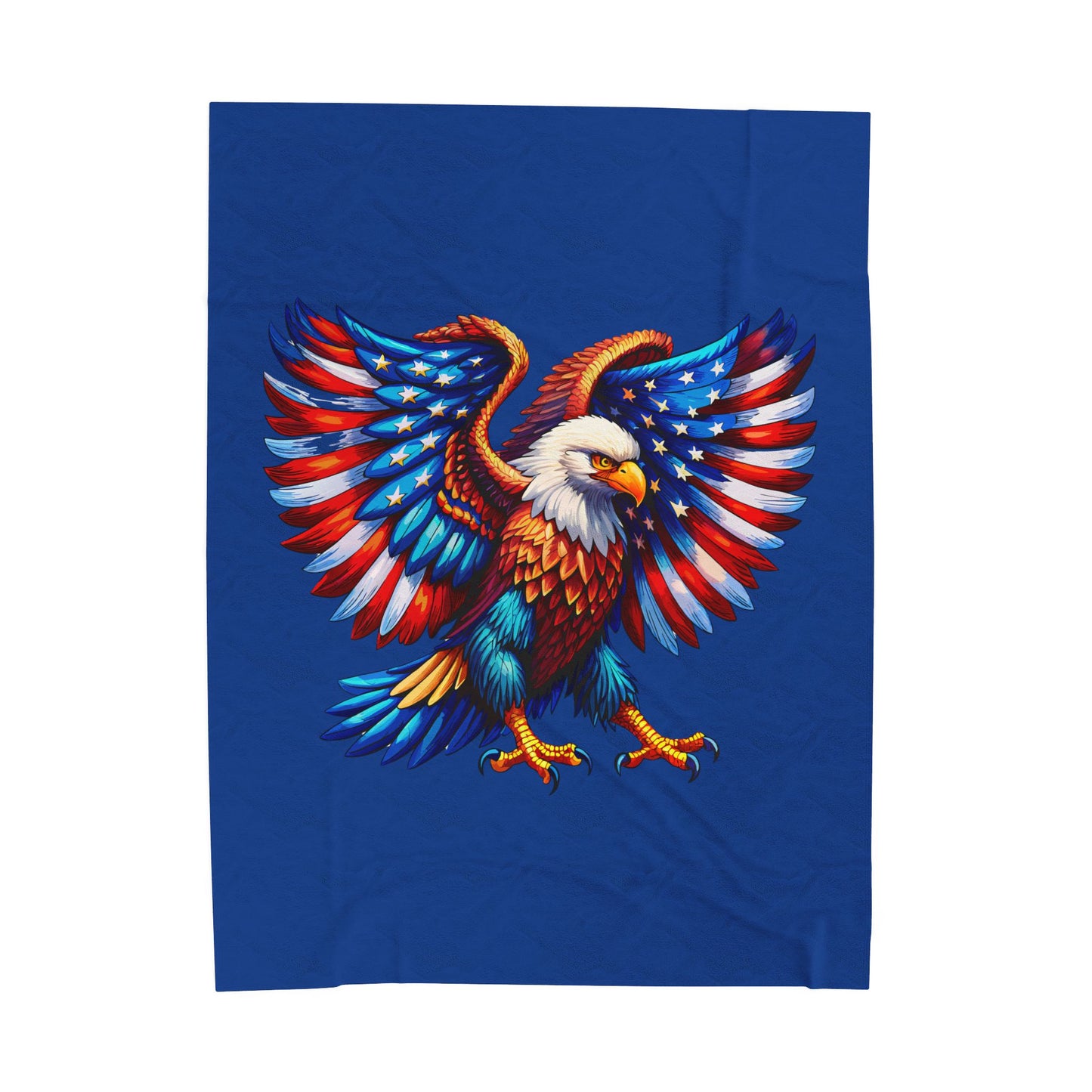 Princess Grace  Patriotic Eagle Velveteen Plush Blanket  Comfortable Soft Throw for Independence Day and Outdoor Events