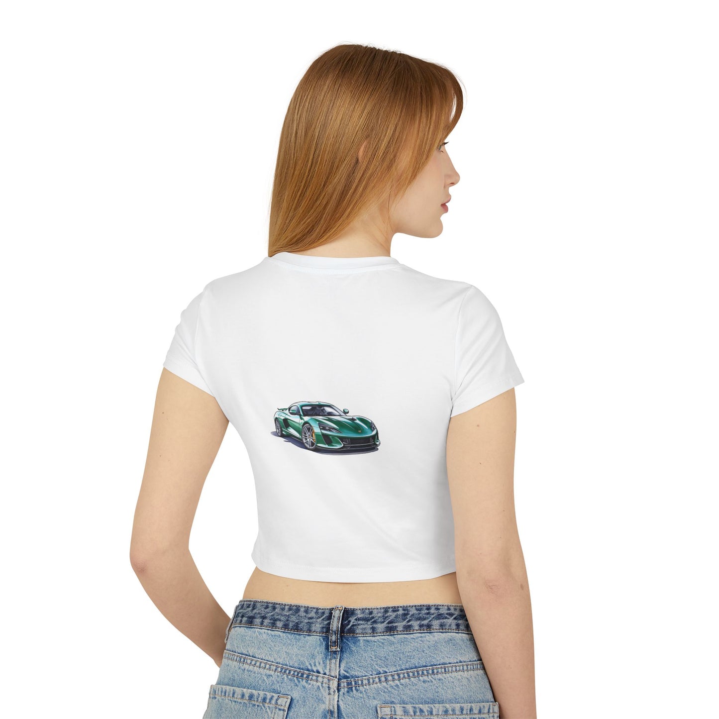 Princess Grace  Women's Baby Tee Hot Wheels Graphic Car Tee, Perfect for Car Enthusiasts