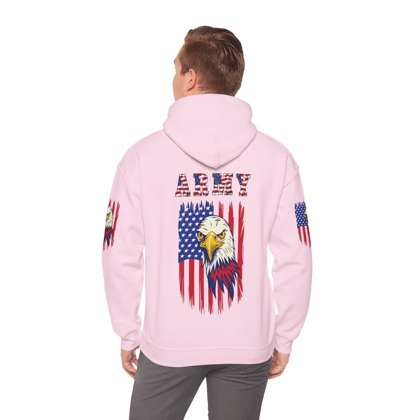 Princess Grace  Patriotic Army Eagle Hoodie  Unisex Heavy Blend Sweatshirt
