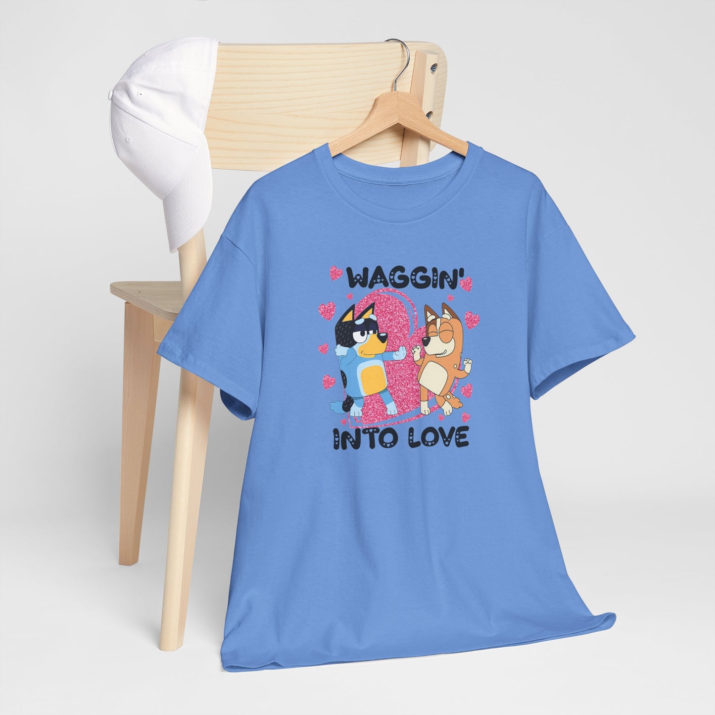 Princess Grace  Bluey  Waggin' Into Love Unisex Heavy Cotton Tee  Cute Pet Themed Shirt for Animal Lovers