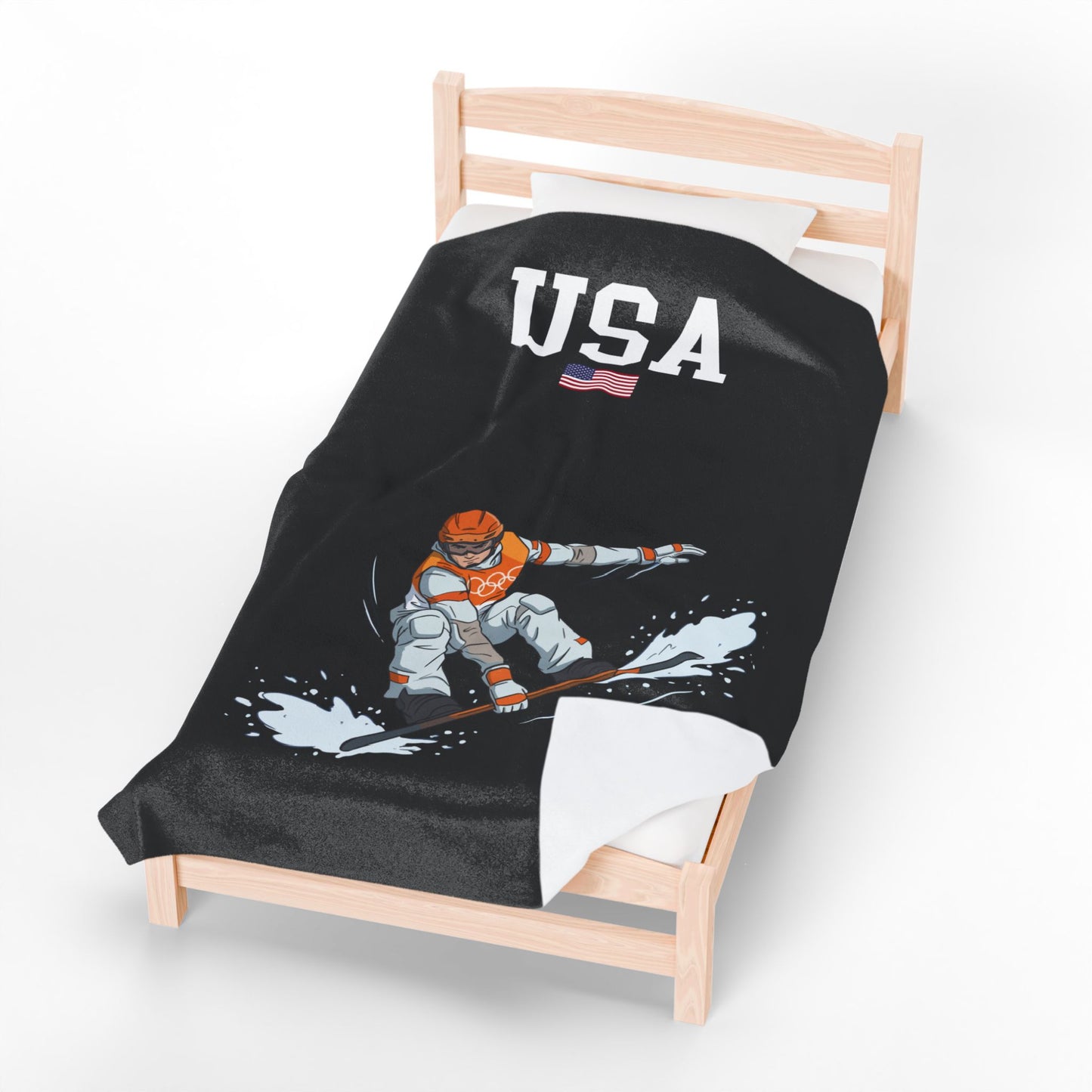 Princess Grace  TEAM USA  Velveteen Plush Blanket