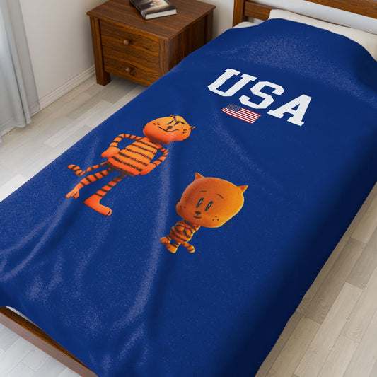 Princess Grace  TEAM USA  Velveteen Plush Blanket