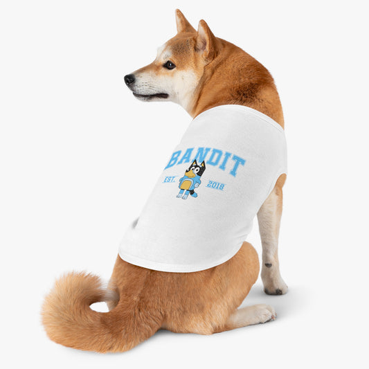 Princess Grace  BLUEY  Cute Dog Tank Top  'Bandit' Pet Apparel for Stylish Dogs