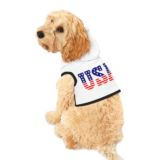 Princess Grace  USA Flag Pet Hoodie Cozy Dog Apparel for Patriotic Pets