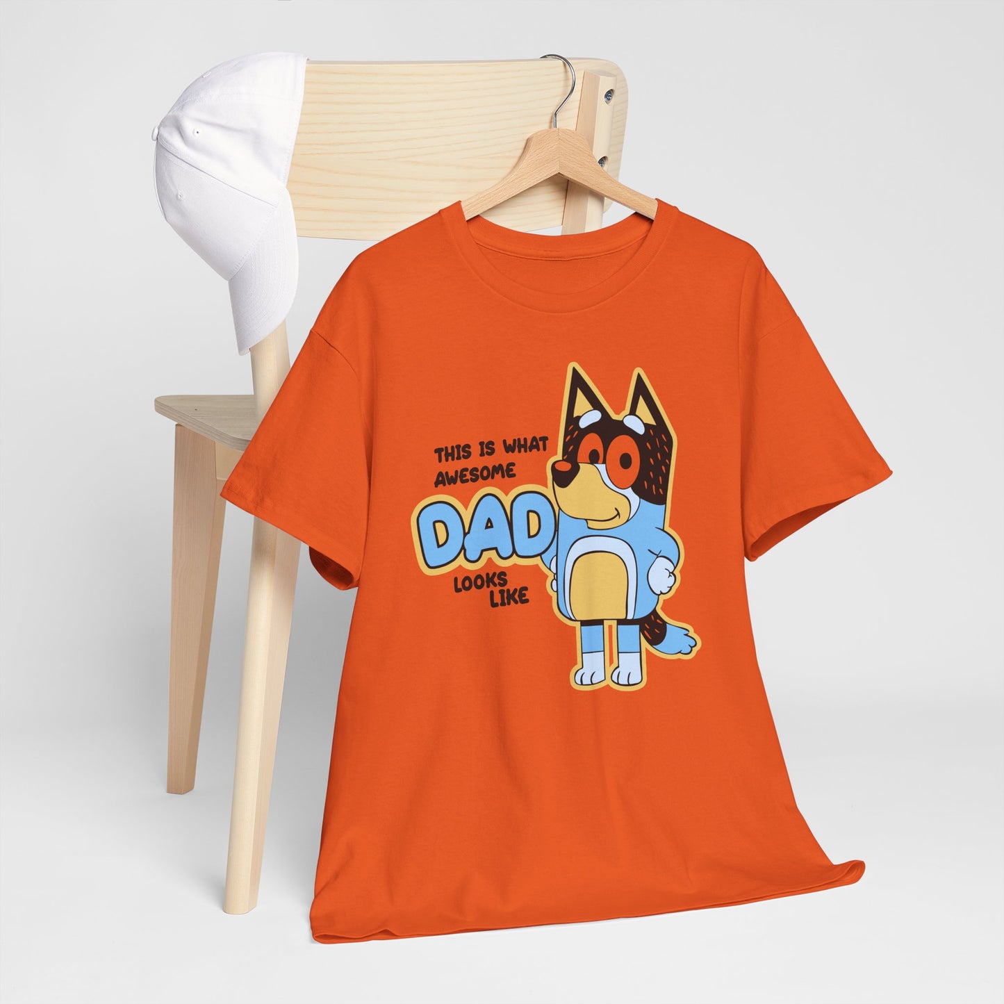 Princess Grace  Bluey  Awesome Dad Unisex Heavy Cotton Tee  Funny Gift for Father's Day