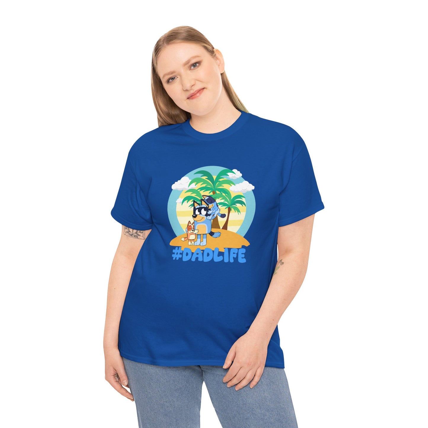 Princess Grace  Bluey  #DadLife Unisex Heavy Cotton Tee  Perfect for Dads Beach Vibes and Everyday Wear